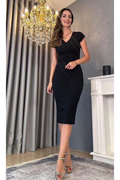 Atelier Derin Rochie neagră lungă creion