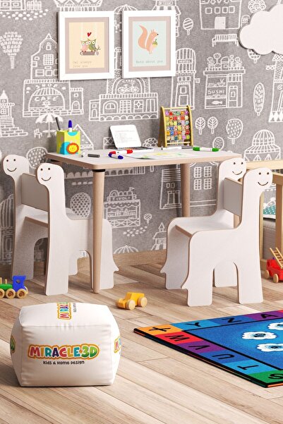 MİRACLE 3D Çocuk Çalışma Masası Ve Sandalye, Aktivite Masası