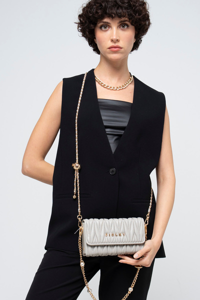 Sisley KADIN ÇAPRAZ ÇANTA GRİ SLY058