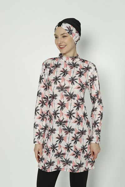 TRİYA FASHİON Patterned Hijab Swimsuit - Women