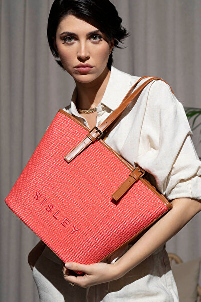 Sisley حقيبة كتف نسائية حمراء - SLY045