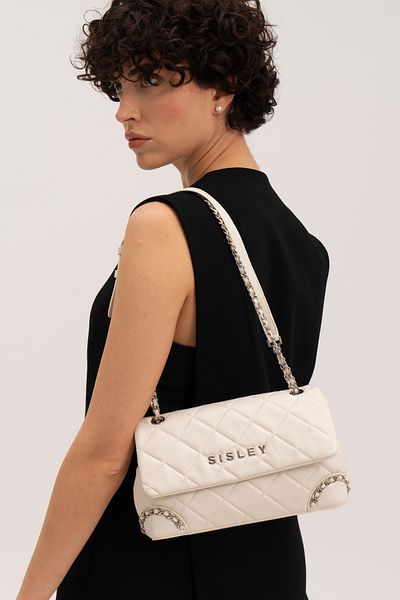 Sisley Geantă albă de umăr pentru femei - SLY077