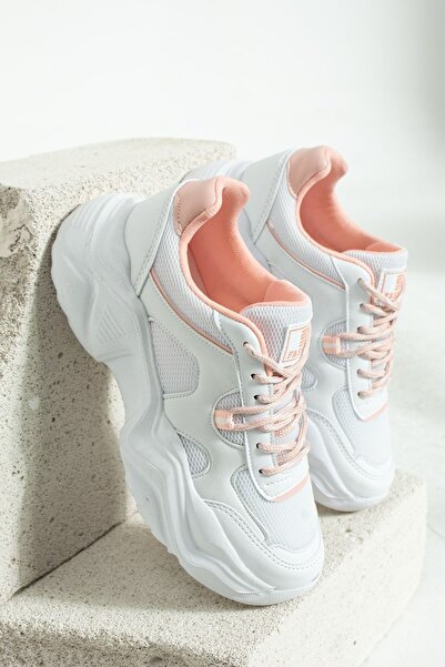 ICELAKE Pudra Beyaz Kadın Sneaker 01400143