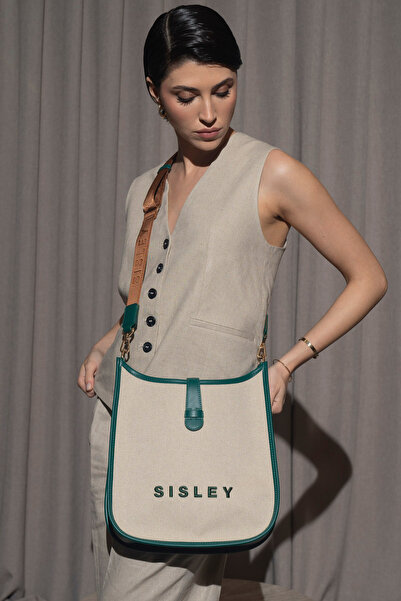 Sisley حقيبة كتف نسائية خضراء - SLY071