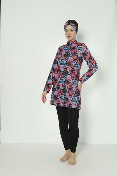 TRİYA FASHİON Patterned Women's Hijab Swimsuit