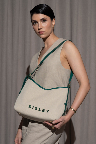 Sisley حقيبة كتف نسائية خضراء - SLY108
