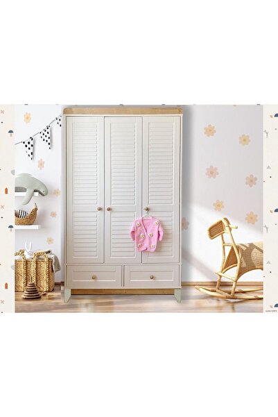 Koza Nova Full Panjur 3 Kapılı Bebek&Çocuk Gardırop