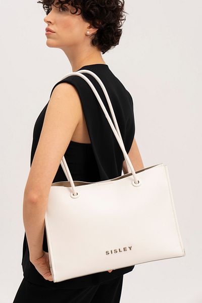 Sisley Geantă albă de umăr pentru femei - SLY036