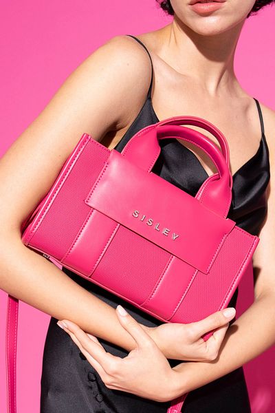 Sisley Geantă de mână fuchsia pentru femei - SLY110
