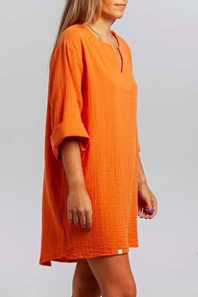 summer people Φόρεμα παραλίας 100% βαμβακερό μουσελίνα Oversize