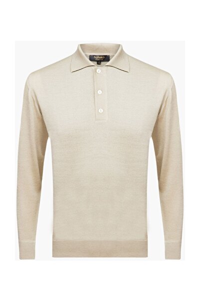 hateko Tricotaj pentru bărbați Stone Colour Classic Cut Polo Gât