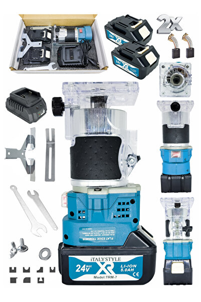 DAFLONG Italy  Şarjlı Çift Akülü Freze Makinesi Kenar Traşlama Makinası