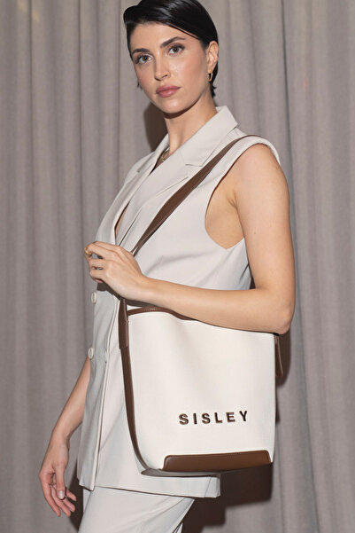 Sisley حقيبة كتف نسائية بيج - SLY124