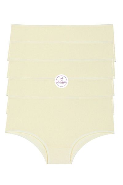 DONLİZZA Yellow High Waist Women's Panties - 5 Pieces