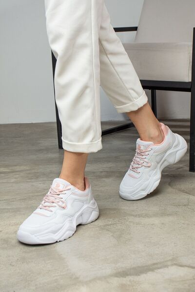 ICELAKE Pudra Beyaz Kadın Sneaker 01400143
