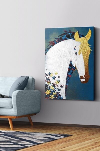 Evinemoda Zlatnoglavi konj na platnu - Slika na platnu
