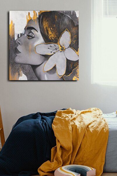 Evinemoda Portret žene, jednodijelno kvadratno platno - slika na platnu