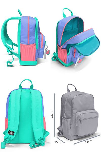 Coral High Set de geanți și cutie de prânz pentru băieți Deep Blue - 4 compartimente