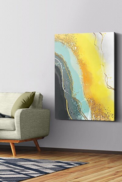 Evinemoda Zlatna apstraktna umetnička slika na platnu - Slika na platnu