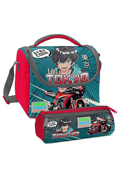 Coral High Gri Nefti Anime Motorsiklet Desenli Erkek Çocuk Isı Yalıtımlı Besl...