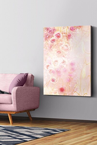 Evinemoda Roze ruže na platnu - Slika na platnu