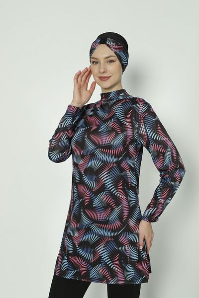 TRİYA FASHİON Patterned Women's Hijab Swimsuit