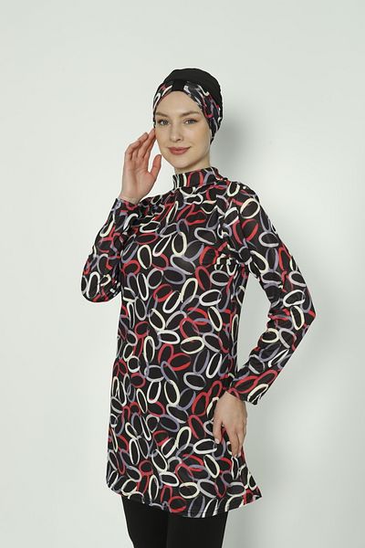 TRİYA FASHİON Patterned Women's Hijab Swimsuit