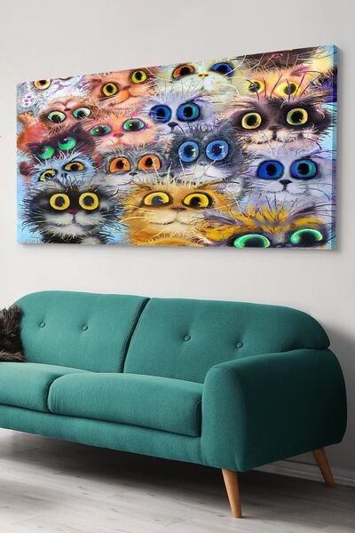 Evinemoda mačka Slika na platnu očiju