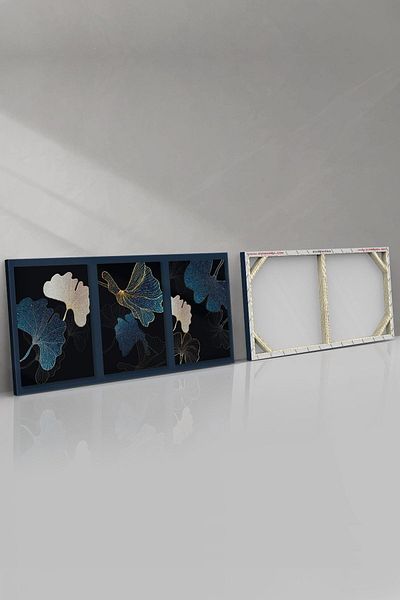 Evinemoda Pictură pe pânză cu frunze abstracte