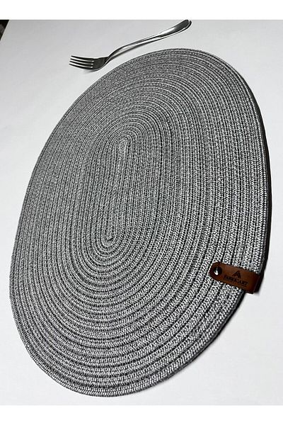 FABRİCART HALI Serviciu american - Placă de împletit cu melci decorative gri oval