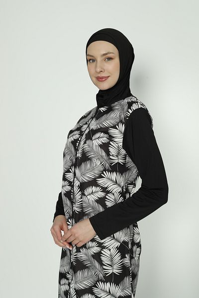 TRİYA FASHİON Hijab Zippered Women's Swimsuit