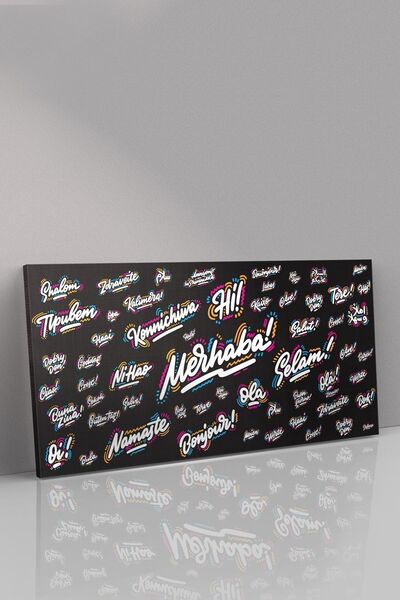 Evinemoda Svetski jezici Pozdrav Slika na platnu