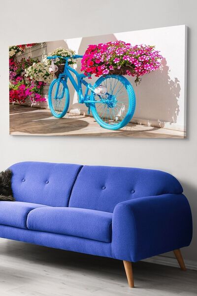 Evinemoda Plavi bicikl na platnu - slika na platnu