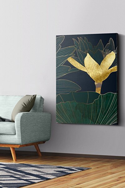 Evinemoda Zlatni cvet na platnu - Slika na platnu