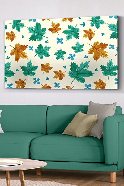 Evinemoda Zeleno-smeđe lišće na platnu - Slika na platnu