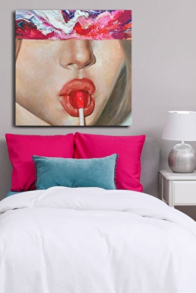 Evinemoda Devojka od šećera Jednodijelni kvadratni platno - Slika na platnu