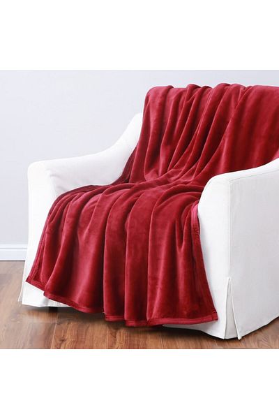 Orange Bed & Bath Comfy | Fur blanket  264 × 229 cm- Red