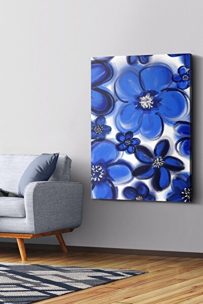 Evinemoda Plavi cvetovi na platnu - Slika na platnu