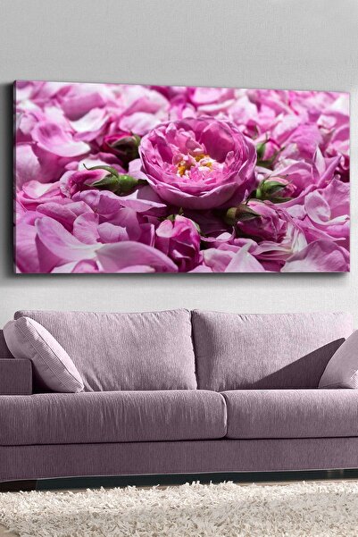 Evinemoda Pictură pe pânză cu flori de bujor