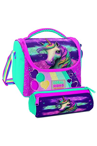 Coral High Jednorog Sa deznom Ružičasta Aqua Zelena Hrana za Devojčice Torba ...