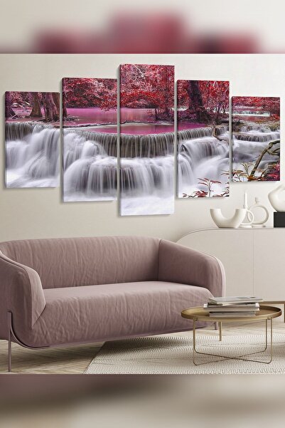 Evinemoda Şelale 5 Parça Kanvas - Canvas Tablo