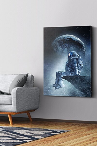 Evinemoda Astronaut, mesečev pejzaž, platno - slika na platnu