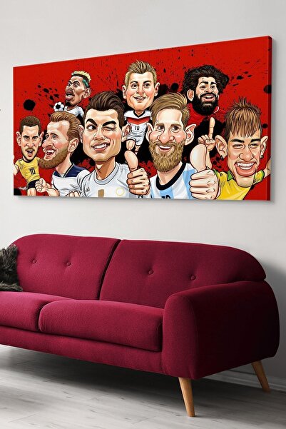 Evinemoda Pictură pe pânză de desene animate fotbalist