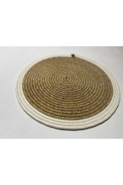 FABRİCART HALI Decorative Snail Jute Woven Placemat Straw Double Color