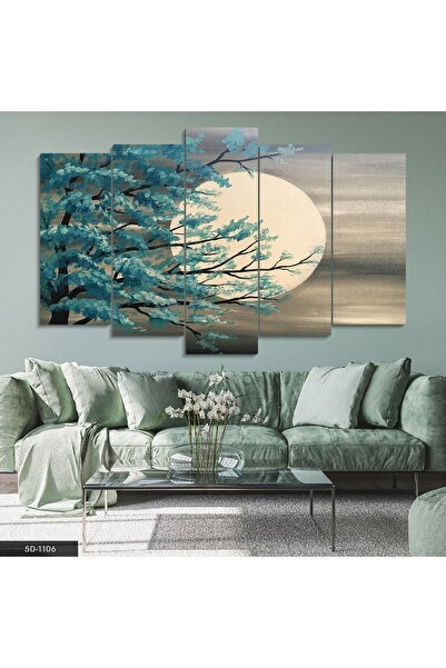 Evinemoda Ağaç Ay Tutulması 5 Parçalı Mdf Tablo
