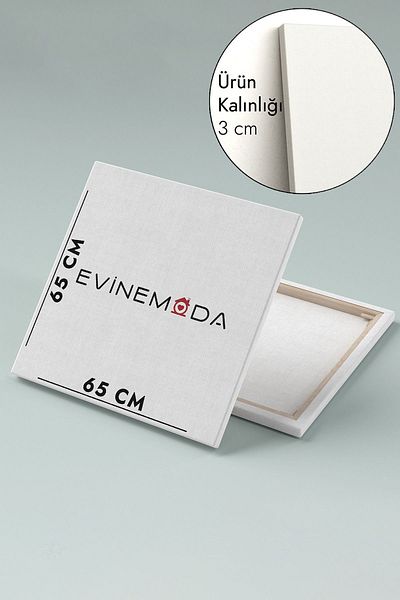 Evinemoda Esmaul Hüsna Pânză pătrată dintr-o singură bucată de culoare argintie - Pictură pe pânză