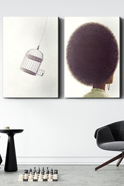 Evinemoda 45x65 Cm Libertatea 2 Piese Pânză - Pânză pentru pictură