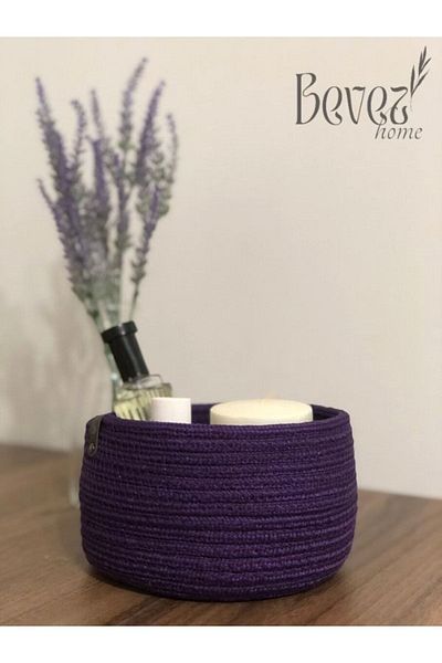 BEVEZ HOME Coș din răchită din iută, țesut manual, coș multifuncțional, organizator pentru baie și bucătărie