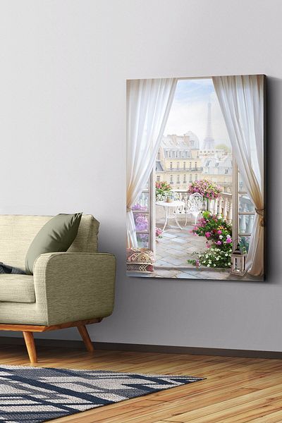 Evinemoda Pânză de peisaj Turnul Eiffel - Pictură pe pânză