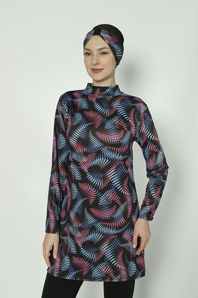 TRİYA FASHİON Patterned Women's Hijab Swimsuit
